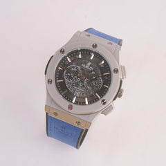 Blue Strap Silver Dial 1352 Men's Wrist Watch