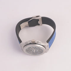 Blue Strap Silver Dial 1352 Men's Wrist Watch