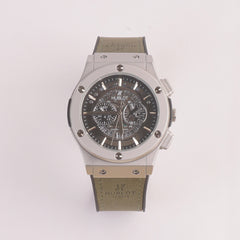 Green Strap Silver Dial 1352 Men's Wrist Watch