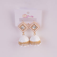 Women Traditional Earring White Color