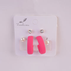 Women Earring Set Pink