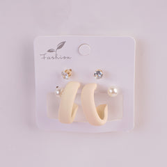 Women Earring Set White