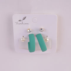 Women Earring Set Green