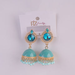 Women Traditional Earring Cyan