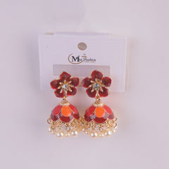 Women Traditional Earring Red