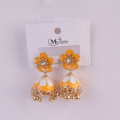 Women Traditional Earring Yellow