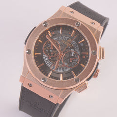 Black Strap Rosegold Dial 1352 Men's Wrist Watch