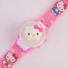 Kids Character Digital TIme Wrist Watch with Spinner HK