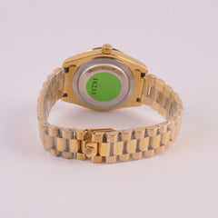 Mens Chain Golden Wrist Watch Blue R