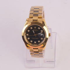 Mens Chain Golden Wrist Watch Black R