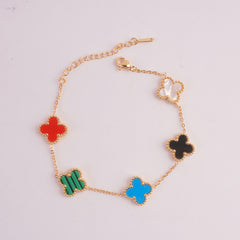 Womens Golden Chain Bracelet Multicolor