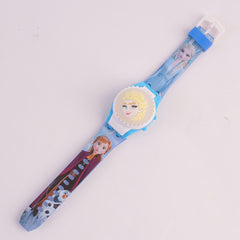 Kids Character Digital TIme Wrist Watch with Spinner F