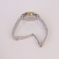 Two Tone Chain Wrist Watch Light Green R