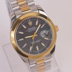 Two Tone Chain Wrist Watch Black R