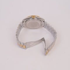 Two Tone Chain Wrist Watch Black R