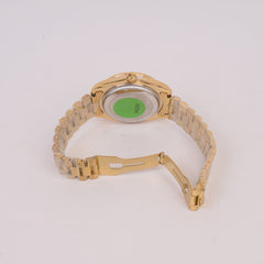 Golden Chain Wrist Watch With Red Dial R