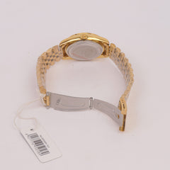 Golden Chain Wrist Watch With Black Dial R