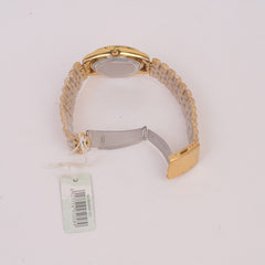 Golden Chain Wrist Watch With Golden Dial R