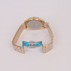 Two Tone Silver Chain Wrist Watch