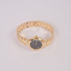 Women Chain Watch Golden with Black Dial