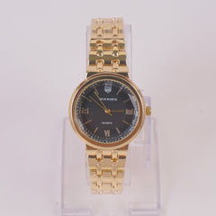 Women Chain Watch Golden with Black Dial