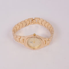 Women Chain Watch Golden with Golden Dial (