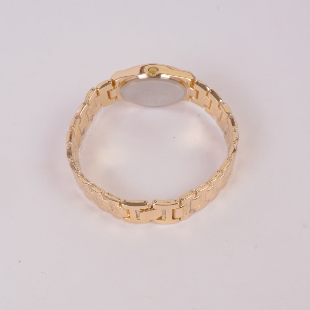 Women Chain Watch Golden with Golden Dial (