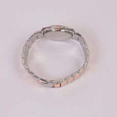 Two Tone Women Chain Watch Rosegold with Silver Dial