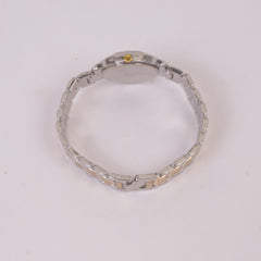 Two Tone Women Chain Watch Golden with White Dial