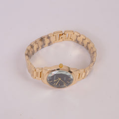 Women Chain Watch Golden with Black Dial