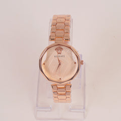 Womens Chain Watch Rosegold with Pink Dial