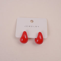 Casual Design Women Earring Red
