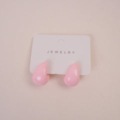 Casual Design Women Earring Light Pink