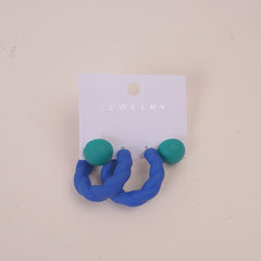 Rope Design Women Earring Blue