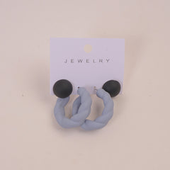 Rope Design Women Earring Grey