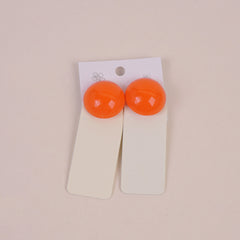Woman Plain Earring White