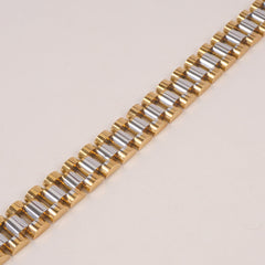 Two Tone Mens Golden Chain Bracelet