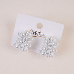 Trendy Woman's Earring White