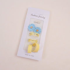 Woman's Earring 8pcs Set Yellow