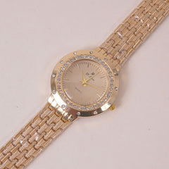 Woman Chain Wrist Watch Golden