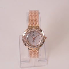 Woman Chain Wrist Watch Rosegold Pink