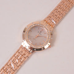 Woman Chain Wrist Watch Rosegold Pink