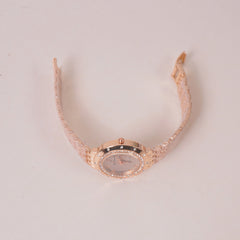 Woman Chain Wrist Watch Rosegold Pink