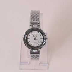 Woman Chain Wrist Watch Silver White