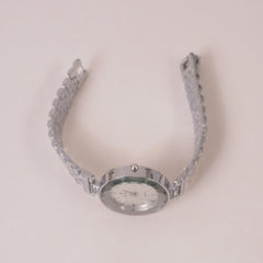 Woman Chain Wrist Watch Silver White