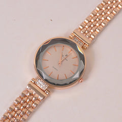 Woman Chain Wrist Watch Rosegold Pink