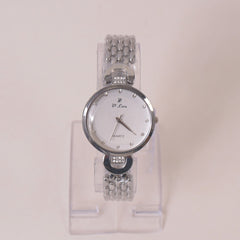 Woman Chain Wrist Watch Silver White