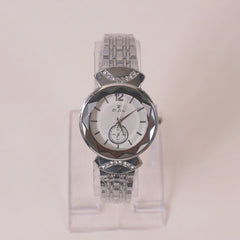 Woman Chain Wrist Watch Silver White