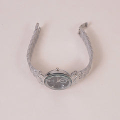 Woman Chain Wrist Watch Silver Black