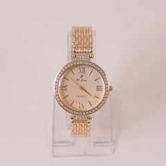 Woman Chain Wrist Watch Golden